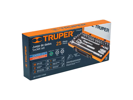 Juego de copas milimétrico Truper 13938, mando 1/2