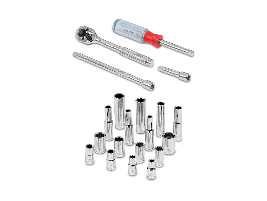 Juego de copas milimétrico Truper 13891, 1/4