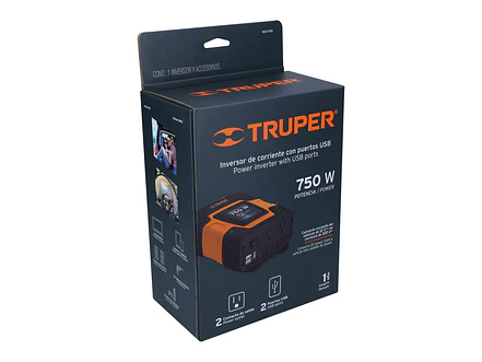 Inversor de Corriente Truper 10490 750W con USB - Foto 5 | aztools.co
