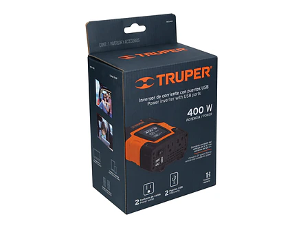 Inversor de Corriente Truper  10449 400W USB - Foto 7 | aztools.co