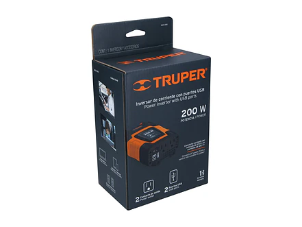 Inversor de Corriente Truper 10448 200W con USB - Foto 7 | aztools.co