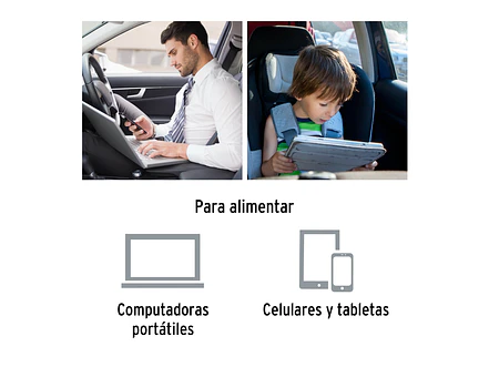 Inversor de corriente TRUPER 15725  tipo vaso con 2 puertos USB 120W  - Foto 4 | aztools.co