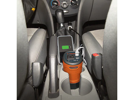 Inversor de corriente TRUPER 15725  tipo vaso con 2 puertos USB 120W  - Foto 2 | aztools.co