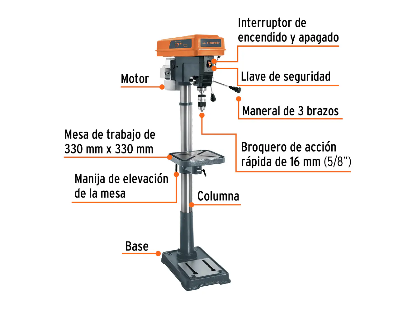 Taladro de árbol 5/8 x 17