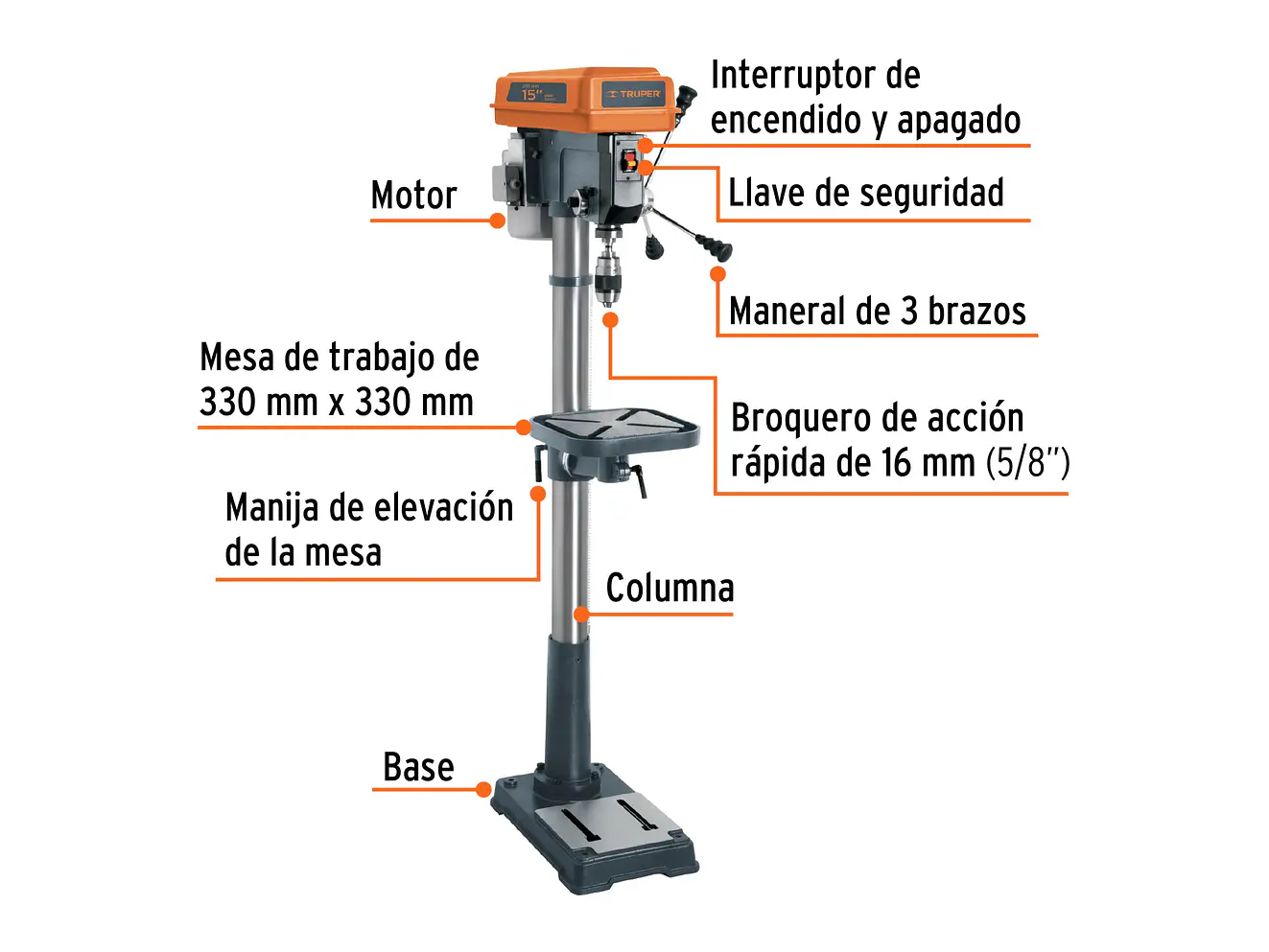Taladro de árbol 5/8 x 15