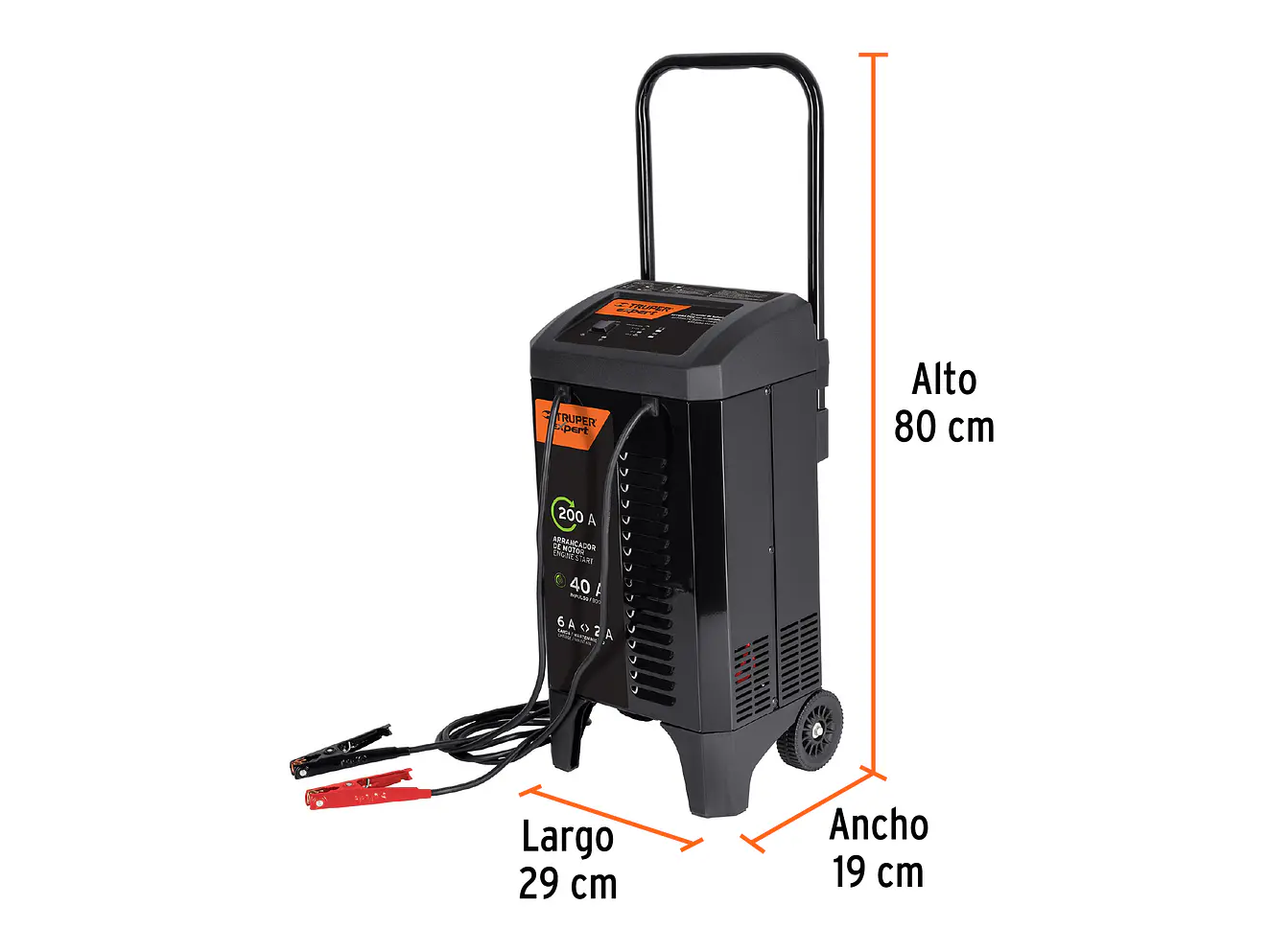 Cargador de baterías con ruedas 12V 200A Truper Expert  - Foto 2 | aztools.co