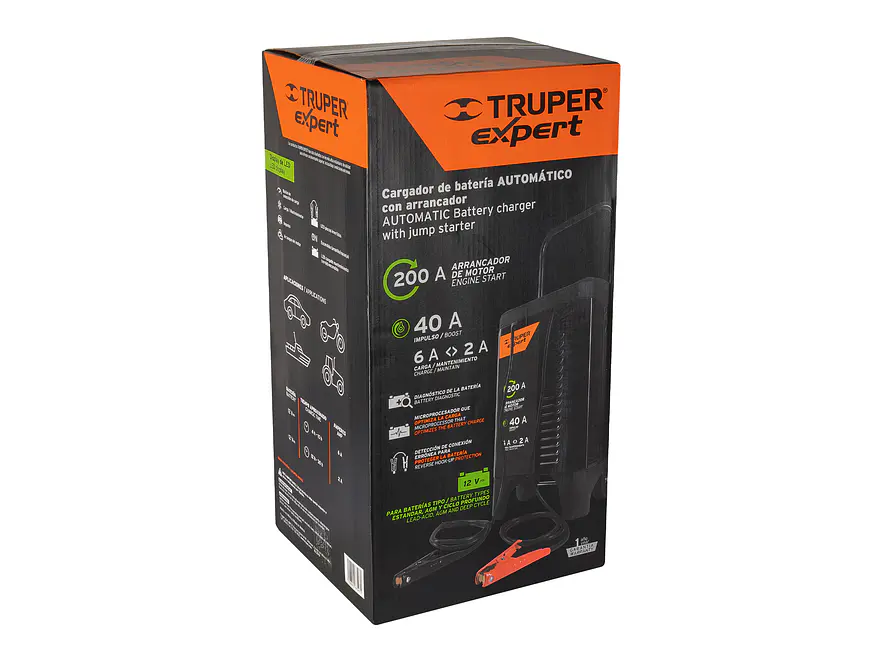 Cargador de baterías con ruedas 12V 200A Truper Expert  - Foto 4 | aztools.co