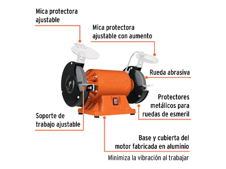 Esmeril de banco de 8