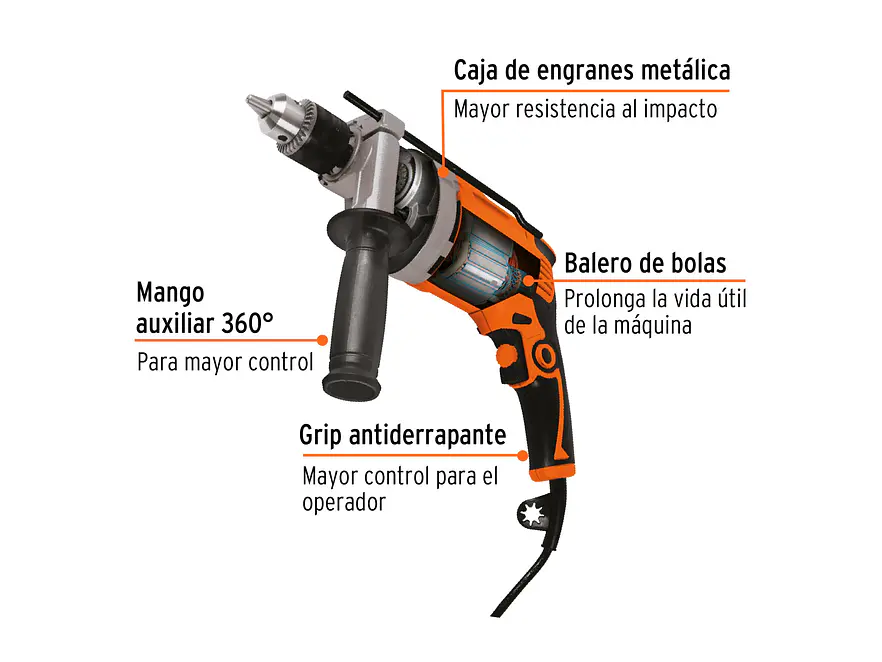 Taladro percutor -rotomartillo Truper 14659  1/2