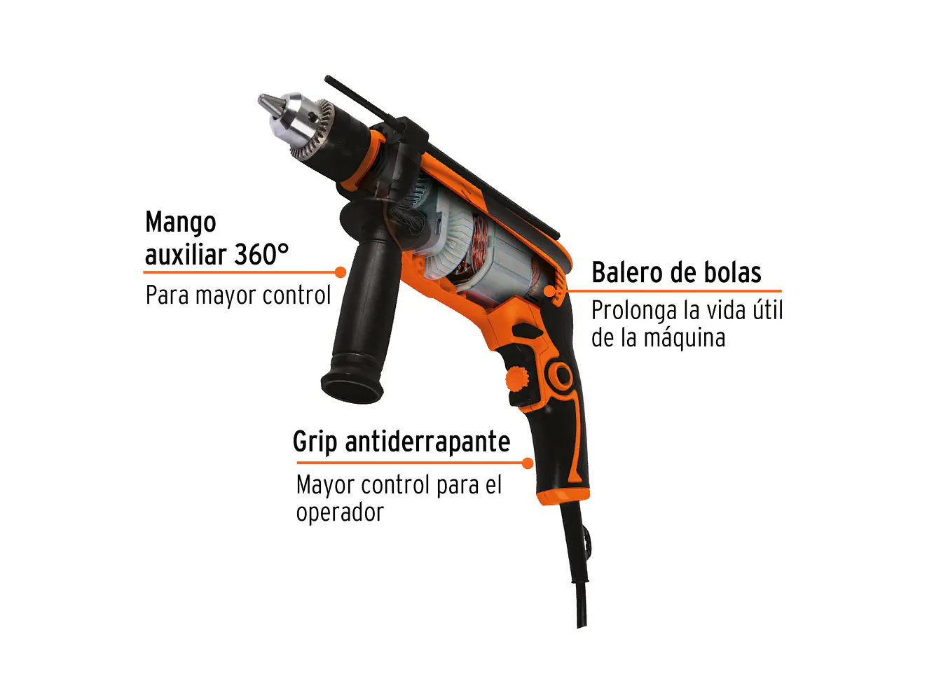 Taladro Rotomartillo Percutor TRUPER 14658 1/2