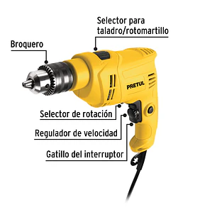 Taladro percutor rotomartillo 1/2