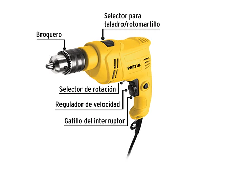 Taladro percutor rotomartillo 1/2