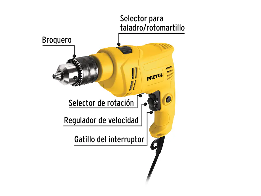 Taladro percutor rotomartillo 1/2