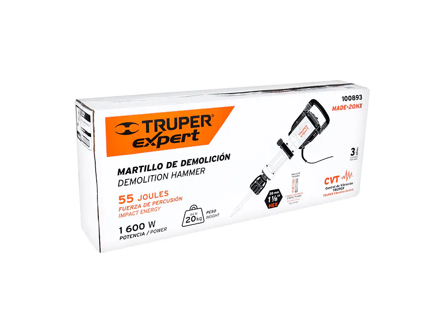 Demoledor SDS Max 10kg Truper 100891 , 25JOULES 1500W  MADE-10NX  - Foto 4 | aztools.co