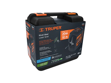 Nivel Láser Verde Recargable Truper 17078, Autonivelación y Resistencia. Alcance 20 m, Accesorios Incluidos  - Foto 4 | aztools.co