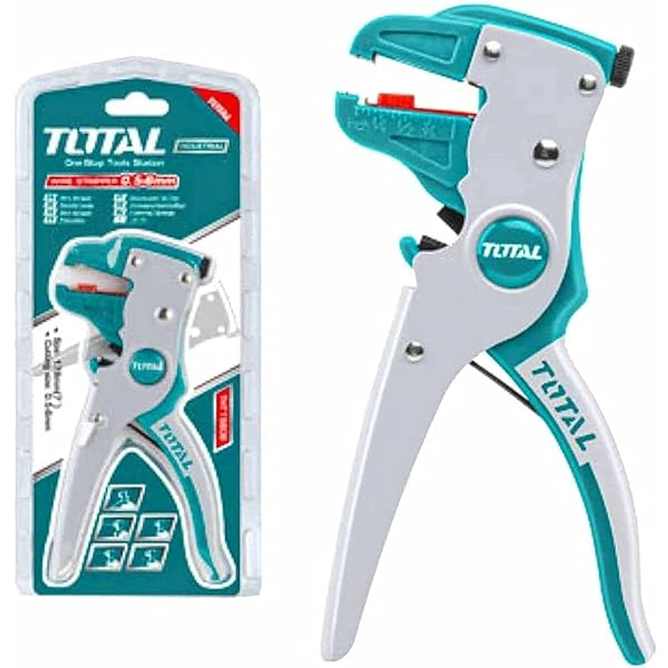 Pelacables TOTAL THT15606 automatico - Tamaño 175x85mm, Diámetro Separador 0.5mm a 6mm, con Función de Corte