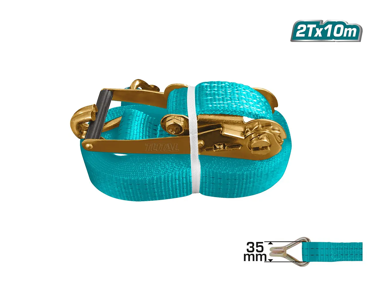 Eslinga de Amarre 2 Toneladas 10m TOTAL Ratchet 35mm - THTRS2101 - Foto 1 | aztools.co