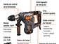 Demoledor Rotomartillo Industrial SDS Plus Truper 19320 , 5 Joules, 1500W con Accesorios y Maleta, ROEL-50N  - Miniatura 2 | aztools.co