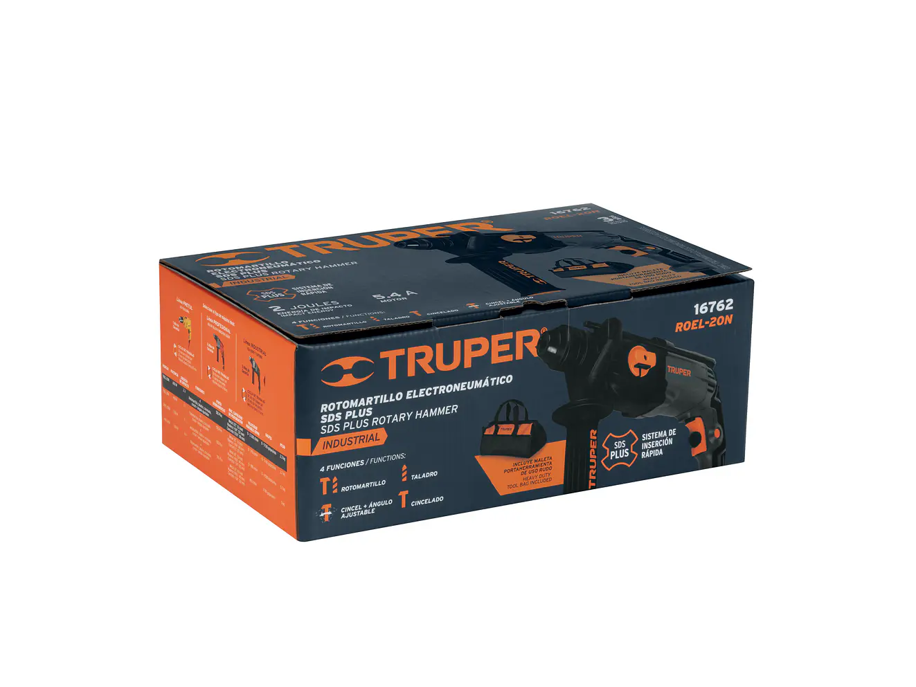 Taladro Demoledor Percutor Electroneumático SDS Plus Truper 16762 2.0 Joules, 650W Incluye Accesorios y Maleta ROEL-20N - Foto 4 | aztools.co