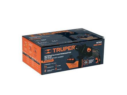 Taladro Demoledor Percutor Electroneumático SDS Plus Truper 16762 2.0 Joules, 650W Incluye Accesorios y Maleta ROEL-20N - Foto 4 | aztools.co