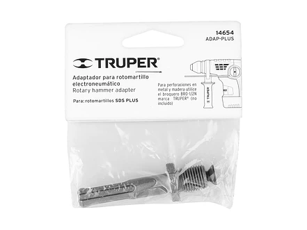 Adaptador para Rotomartillos SDS Plus, Convierte a Taladro Convencional, Compatible con Varias Marcas TRUPER ADAPT-PLUS 14654 - Foto 2 | aztools.co
