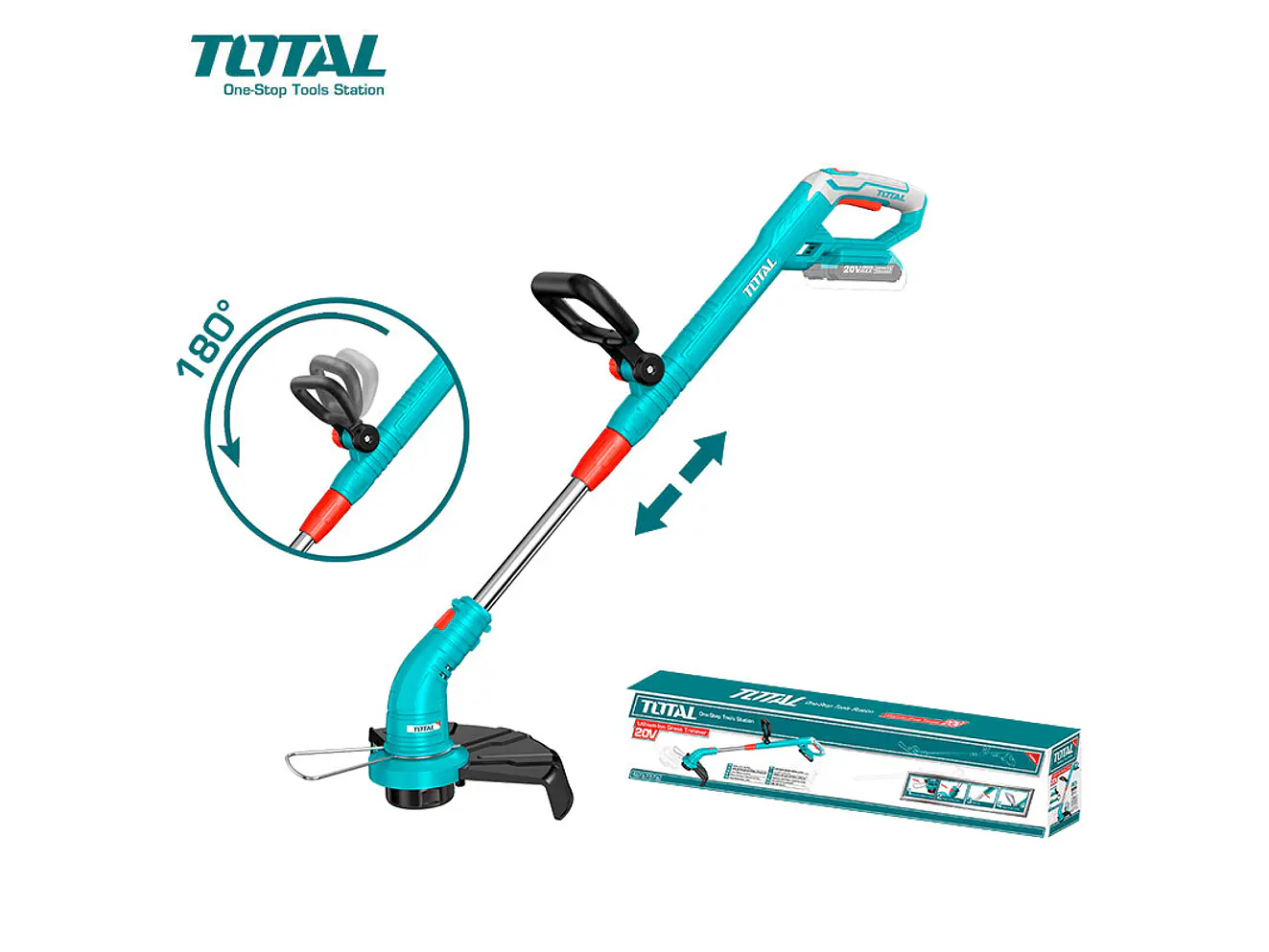 Guadaña Inalámbrica 20V TOTAL TGTLI20018 Industrial (Solo Herramienta) - Foto 1 | aztools.co