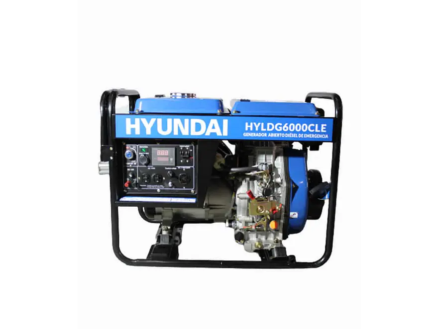 Planta Eléctrica Hyundai HYLDG6000CL 5500W Diésel, Monofásica y Abierta - Foto 2 | aztools.co