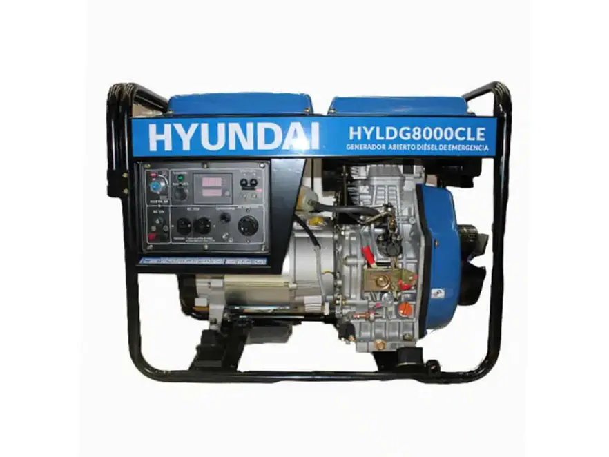 Planta Eléctrica Hyundai HYLDG8000CL 7000W Diésel, Monofásica y Abierta - Foto 2 | aztools.co