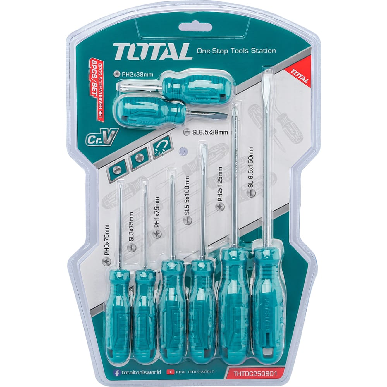 Set destornillador TOTAL THTDC250801