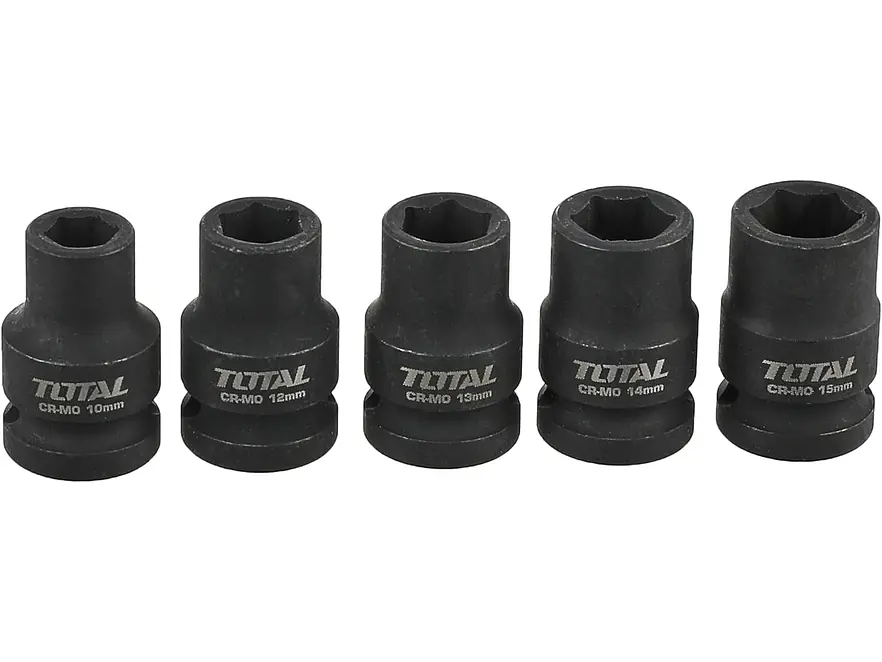 Juego copas de impacto 1/2 cortas, 10 piezas, 10 a 24 MM TOTAL THISTD12101 - Foto 4 | aztools.co