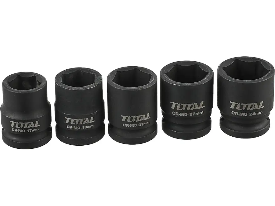 Juego copas de impacto 1/2 cortas, 10 piezas, 10 a 24 MM TOTAL THISTD12101 - Foto 3 | aztools.co