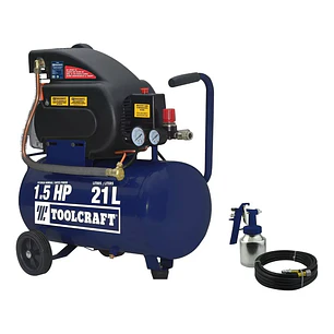 Compresor de Aire Horizontal 21L 1.5HP 127V TOOLCRAFT TC5590