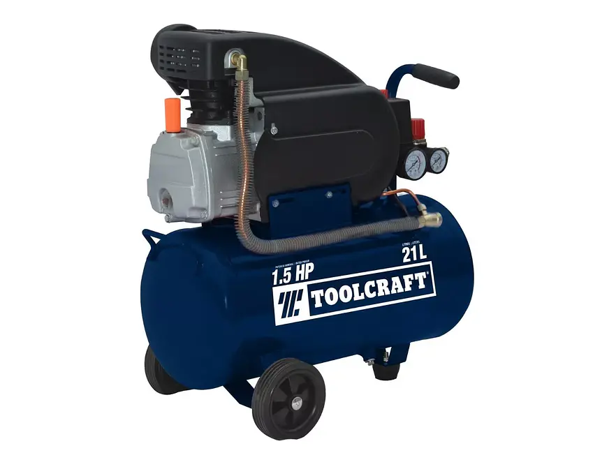 Compresor de Aire Horizontal 21L 1.5HP 127V TOOLCRAFT TC5590 - Foto 3 | aztools.co