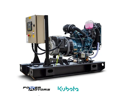Planta Eléctrica Diésel Power Motors 12kVA Abierta 3F Motor Kubota KT11-C - Foto 1 | aztools.co