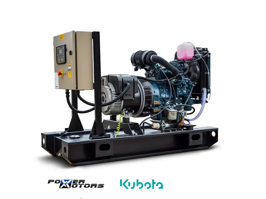 Planta Eléctrica Diésel Power Motors 24kVA Kubota KT24 Abierta 3F - Foto 1 | aztools.co