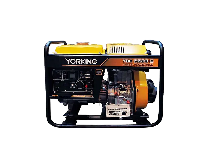 Planta Eléctrica Diésel 5kVA Bifásica YORKING YDE6500E Abierta - Foto 3 | aztools.co
