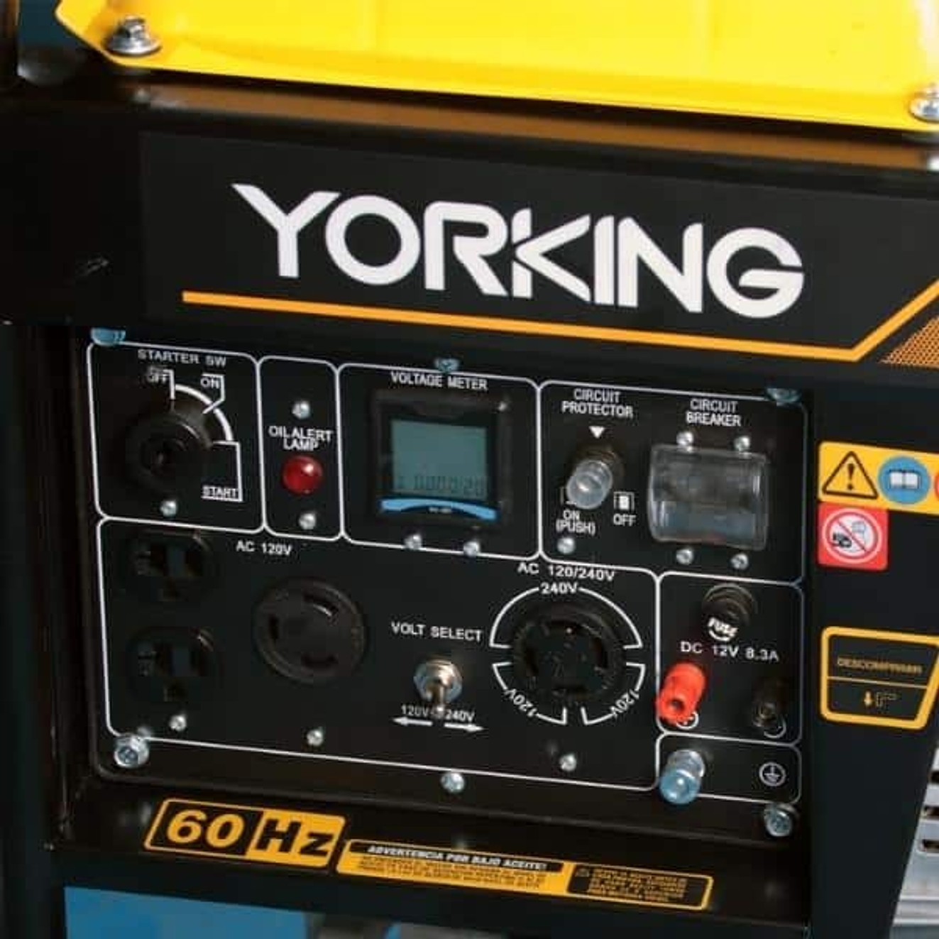 Planta eléctrica diésel bifásica 6.5KW YORKING YDE8500E 3