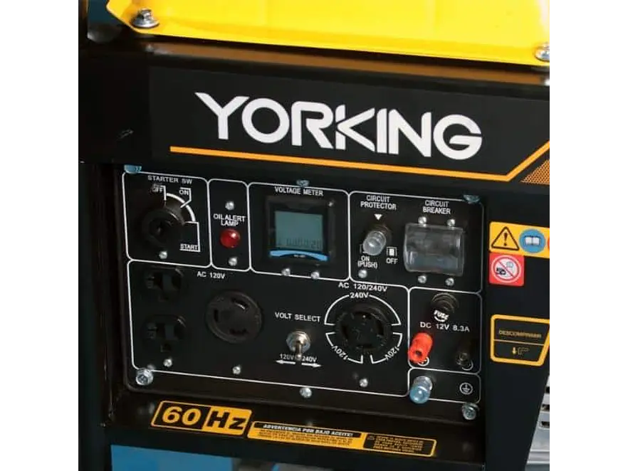 Planta eléctrica diésel bifásica 6.5KW YORKING YDE8500E - Foto 4 | aztools.co