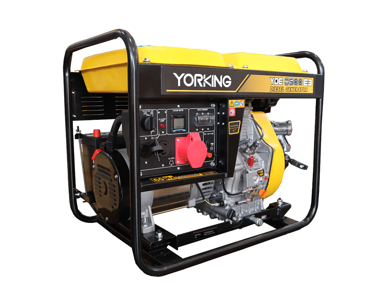 Planta eléctrica diésel bifásica 7 kVA / 7 kW YORKING YDE8500E - Foto 2 | aztools.co