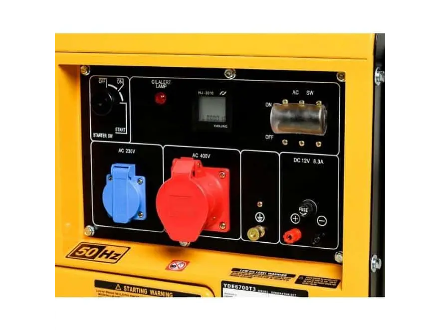 Planta Electrica Diesel Yorking YDE6700TA3 7Kva, Trifasica, Cabinada - Foto 4 | aztools.co
