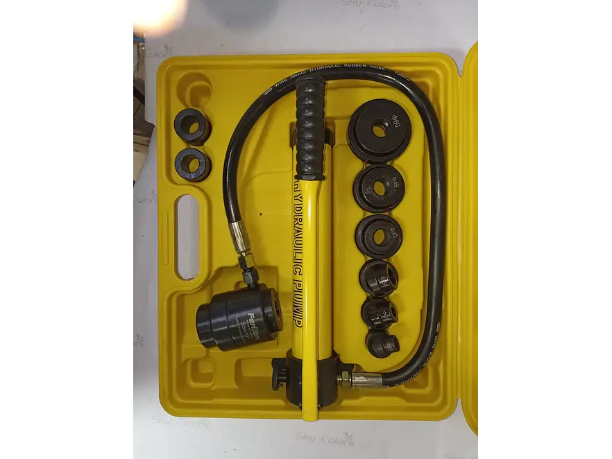 Sacabocados Hidráulico 10T Ferrawyy SBA10T, para metal hasta 3mm de espesor, con moldes redondos. - Foto 2 | aztools.co
