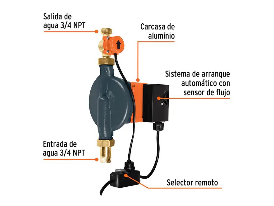 Bomba Presurizadora Truper 14637 1/3HP 12m - Foto 6 | aztools.co