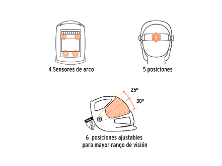 Careta digital para soldar Truper 14632, sombra 9 a 13,  - Foto 4 | aztools.co