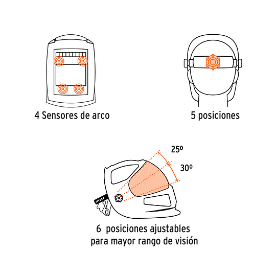 Careta digital para soldar, sombra 9 a 13, Truper Expert