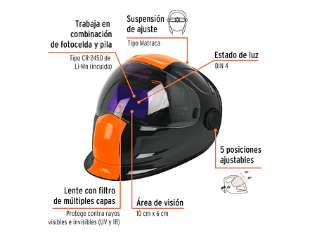 Careta digital para soldar Truper 14632, sombra 9 a 13,  - Foto 7 | aztools.co