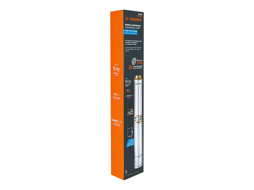 Bomba Sumergible Tipo Lapicero de 1.1/2, 1 HP Truper 12625 Altura Máxima de Bombeo de 40m - Foto 5 | aztools.co