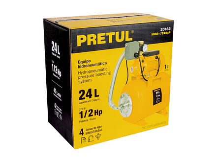 Bomba hidroneumática  Pretul 20183 1/2 HP, 24 L - Foto 6 | aztools.co