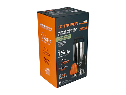 Bomba sumergible metálica para agua sucia Truper 12608 1-1/2HP  - Foto 5 | aztools.co