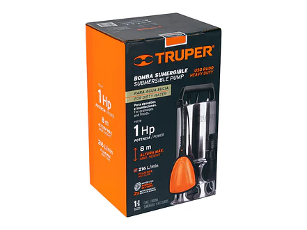 Bomba sumergible metálica para agua sucia Truper 12607 1 HP  - Foto 5 | aztools.co