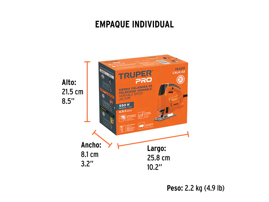 Sierra caladora Truper 15420, profesional, 55W  - Foto 2 | aztools.co